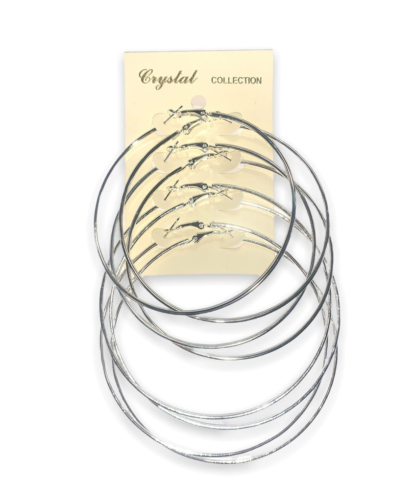 Hoop Earrings 4 Pairs