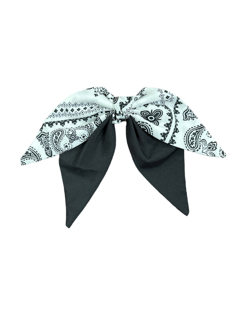 Paisley Print Double Bow