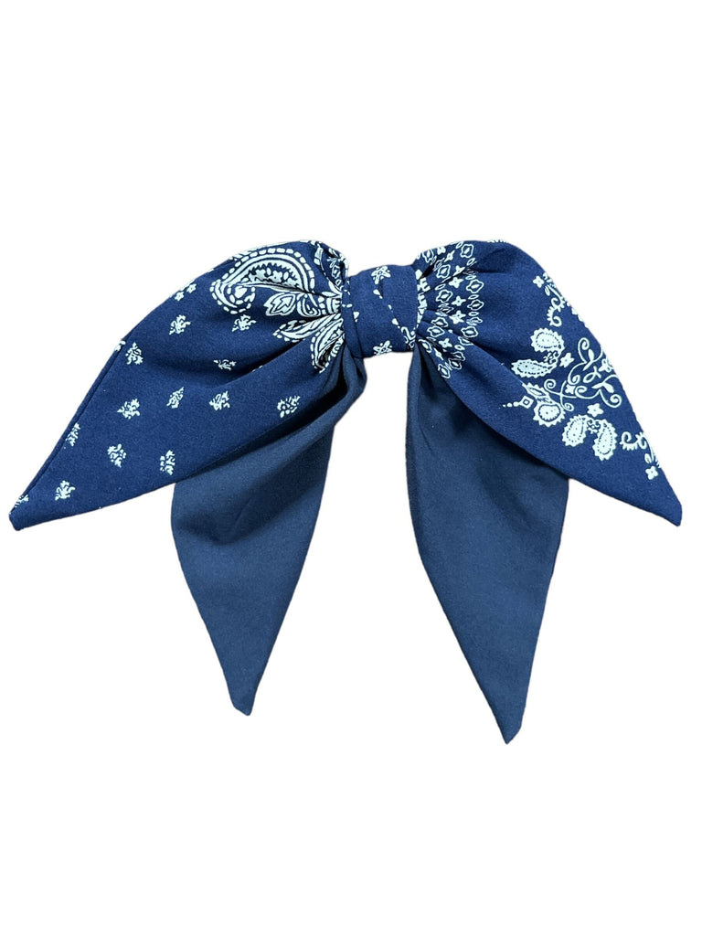 Paisley Print Double Bow