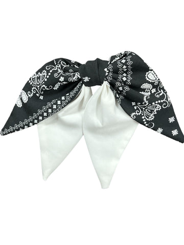 Paisley Print Double Bow