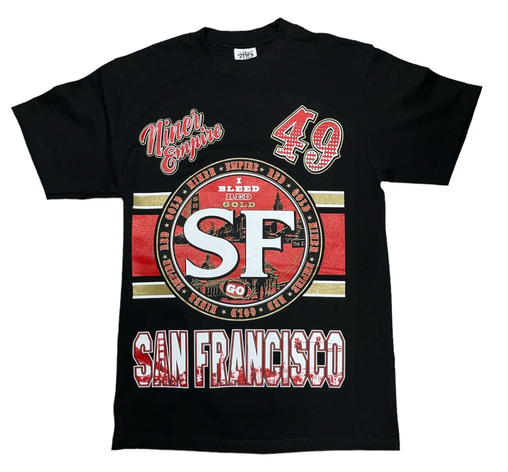 SF 49ers I Bleed Red & Gold Tee