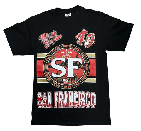 SF 49ers I Bleed Red & Gold Tee