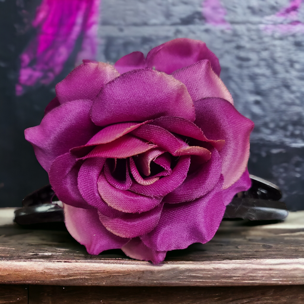 Rose Flower Hair Claw