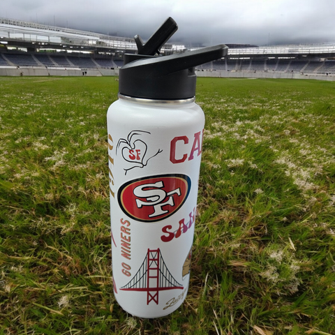 SF 49ers 34oz SS Quencher Water Bottle