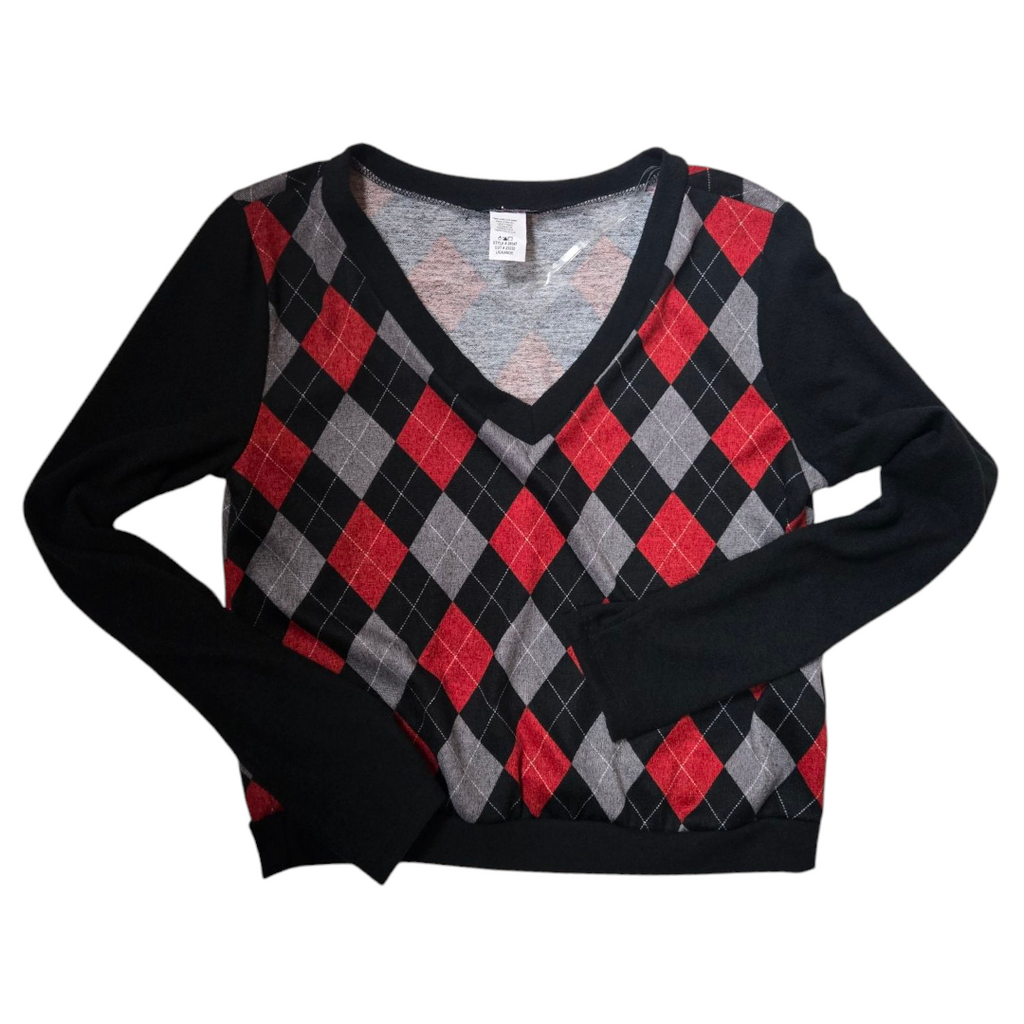 Argyle V-Neck Sweater FM2854 (FINAL SALE)