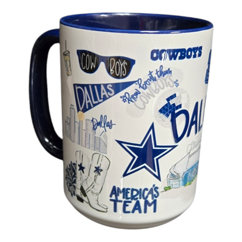 Dallas Cowboys All Over Print Ceramic Mug 15oz