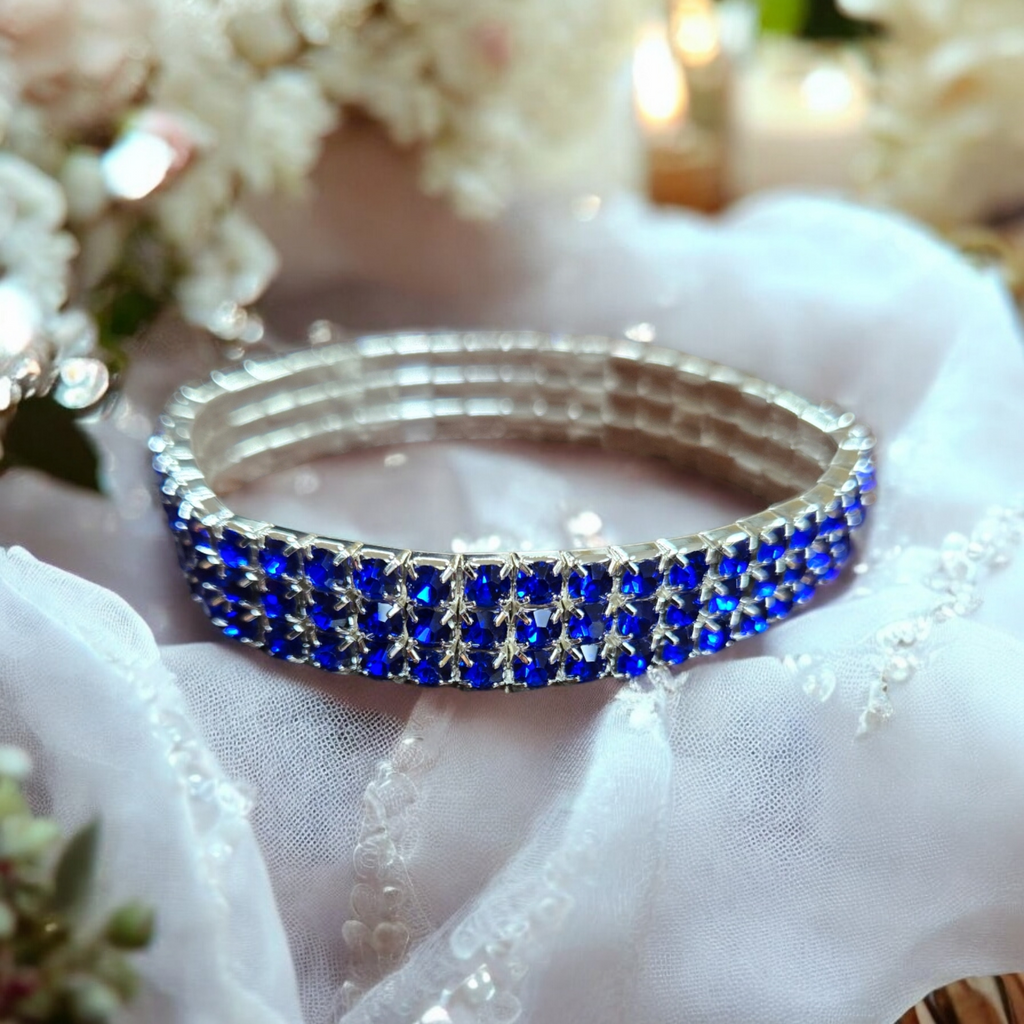 3 Row Diamond Bracelet Silver