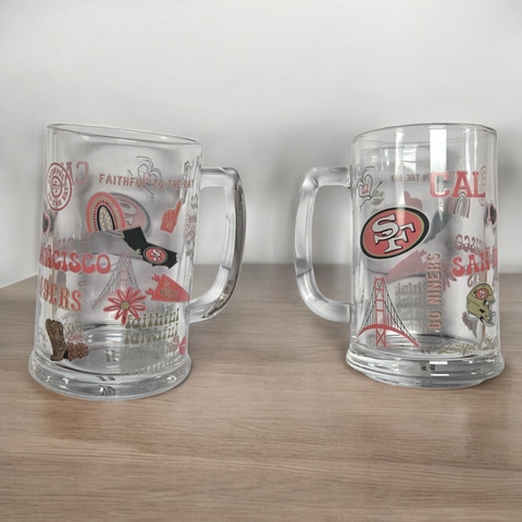 SF 49ers Color Change Glass Stein