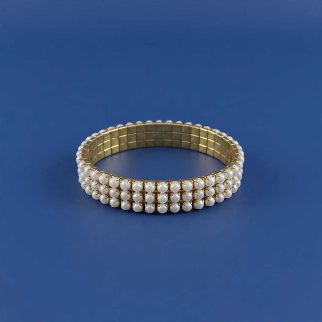 3 Row Pearl Stretch Bracelet