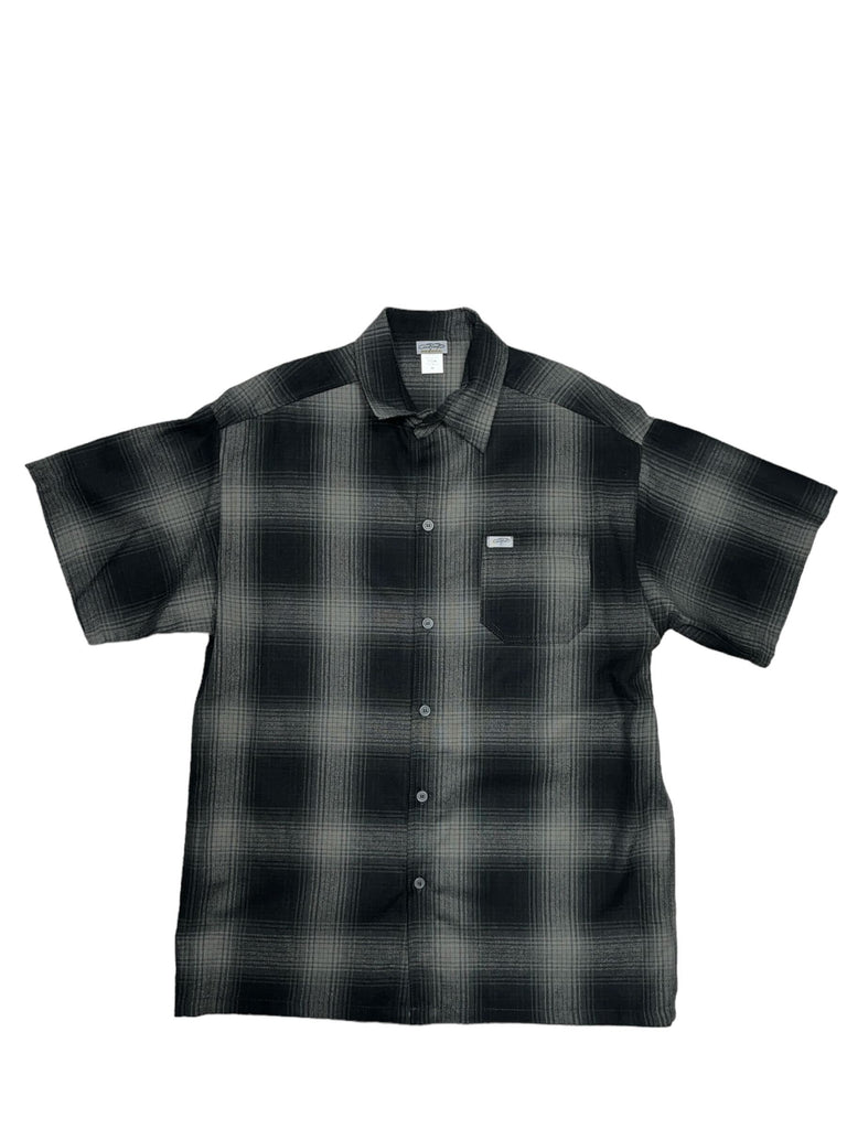Flannel Plaid Short Sleeve Button Up Shirt Cal Top