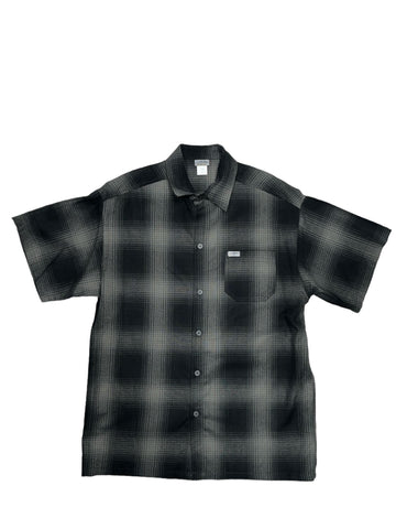Flannel Plaid Short Sleeve Button Up Shirt Cal Top