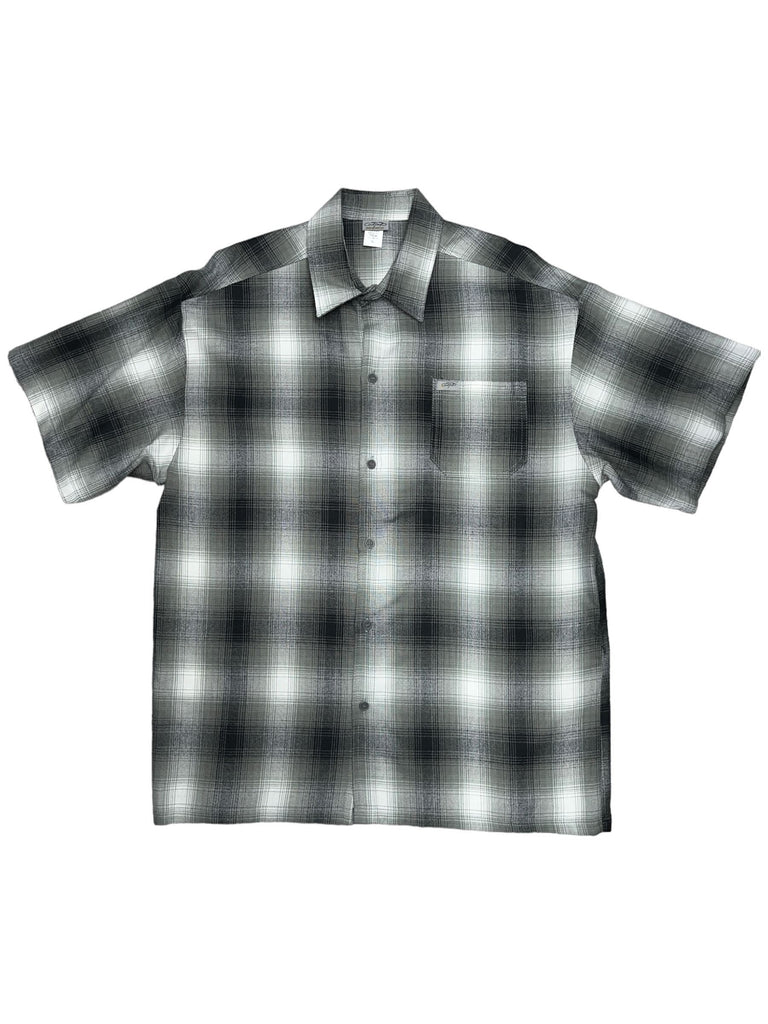 Flannel Plaid Short Sleeve Button Up Shirt Cal Top