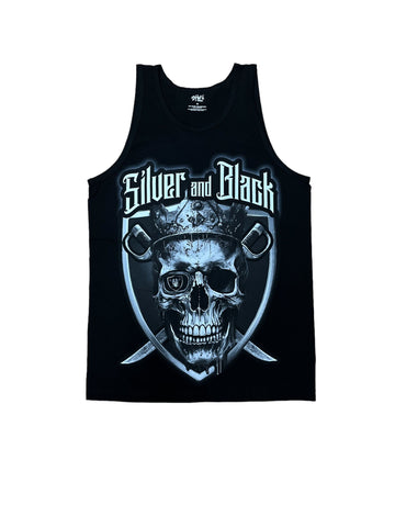 LV Raiders Silver & Black Tank Top