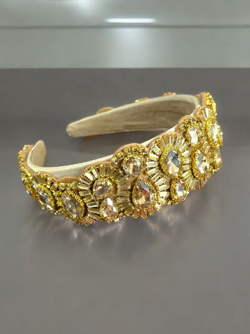 Large Teardrop Rhinestone Headband