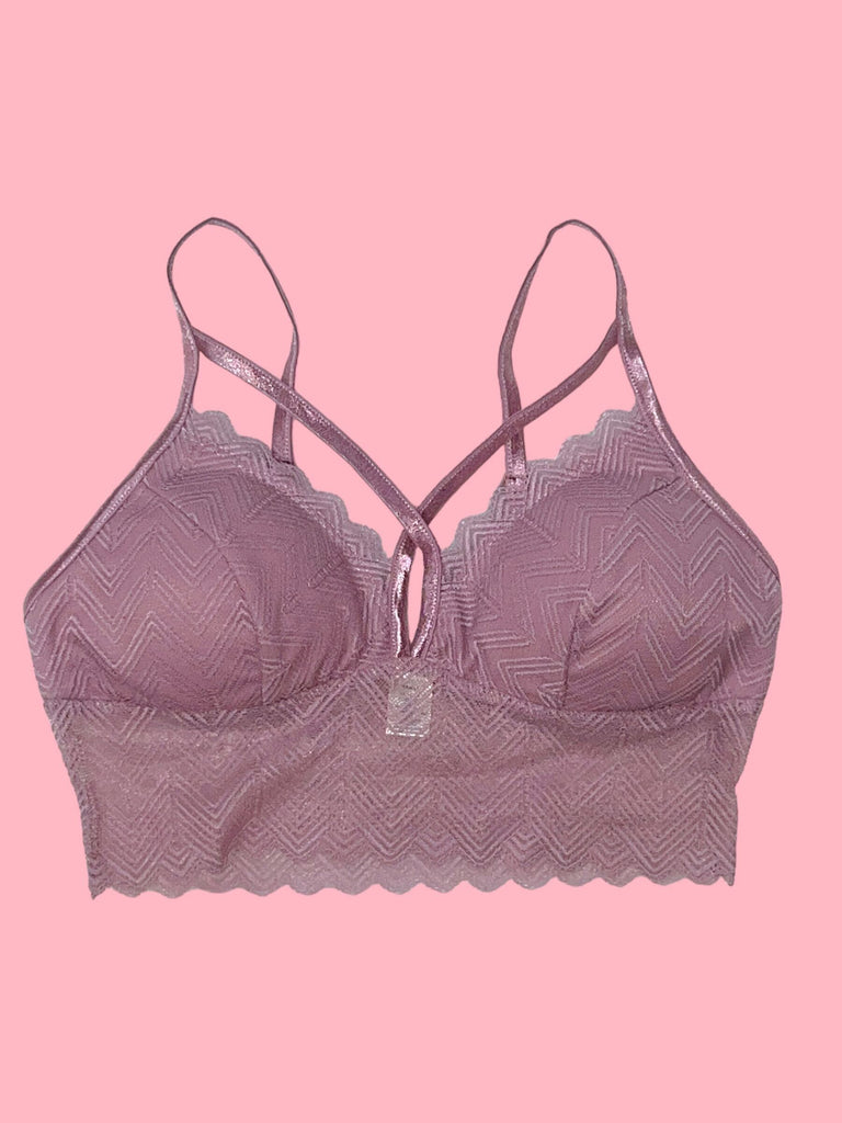 Lace Bralette w/ Front Cross Straps 12104
