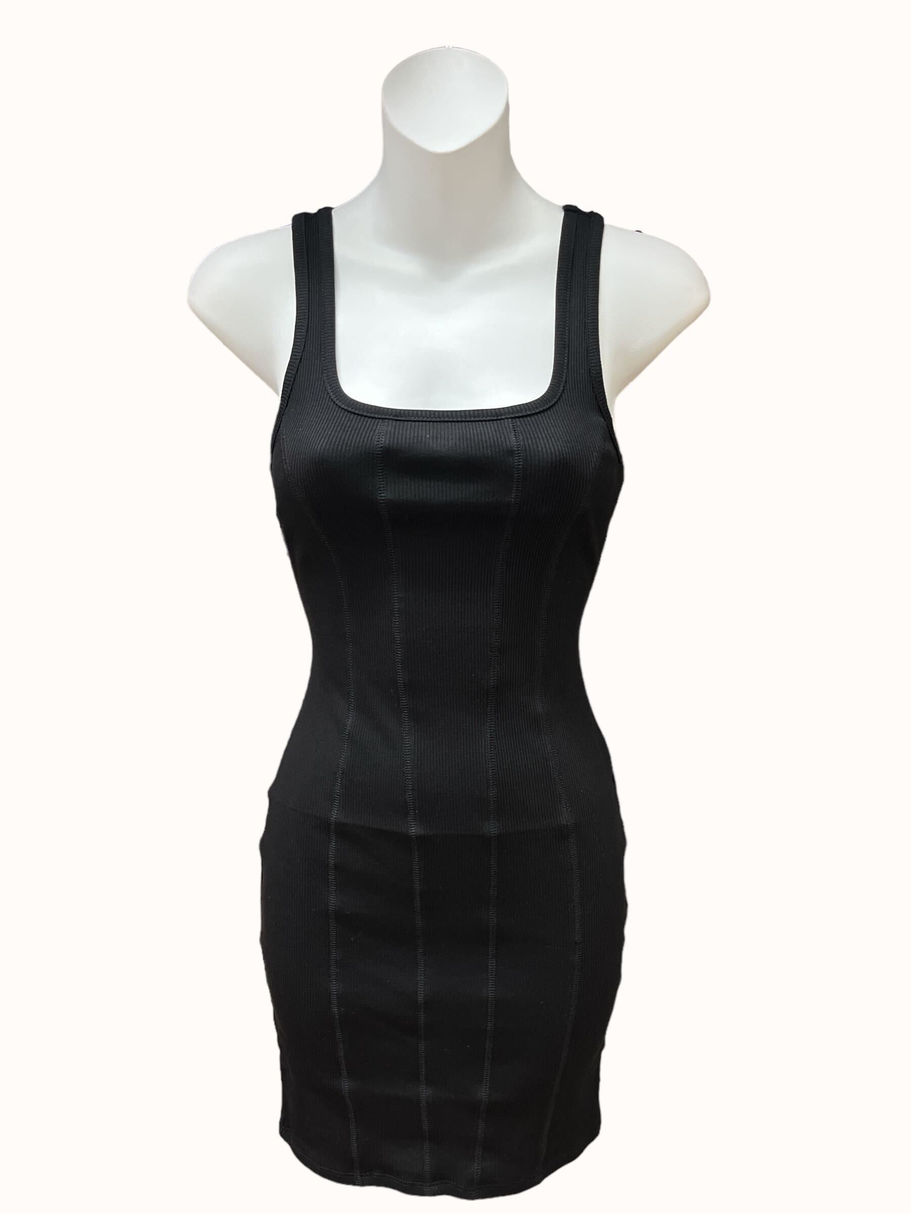 Ribbed Mini Tank Dress 28237 Black / Large Ribbed Mini Tank Dress 28237 Black / Large