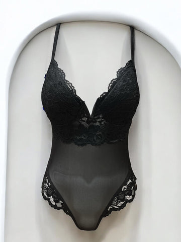 Lace & Mesh Bodysuit Bozzolo 11107