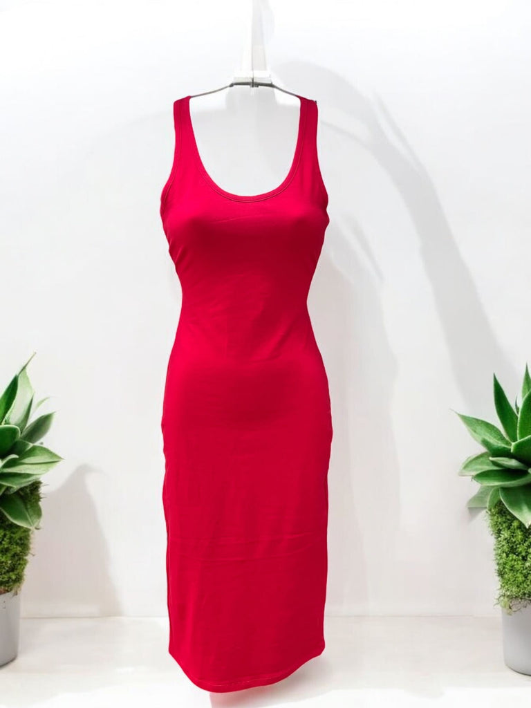 Scoop Neck Sleeveless Bodycon Dress 22084