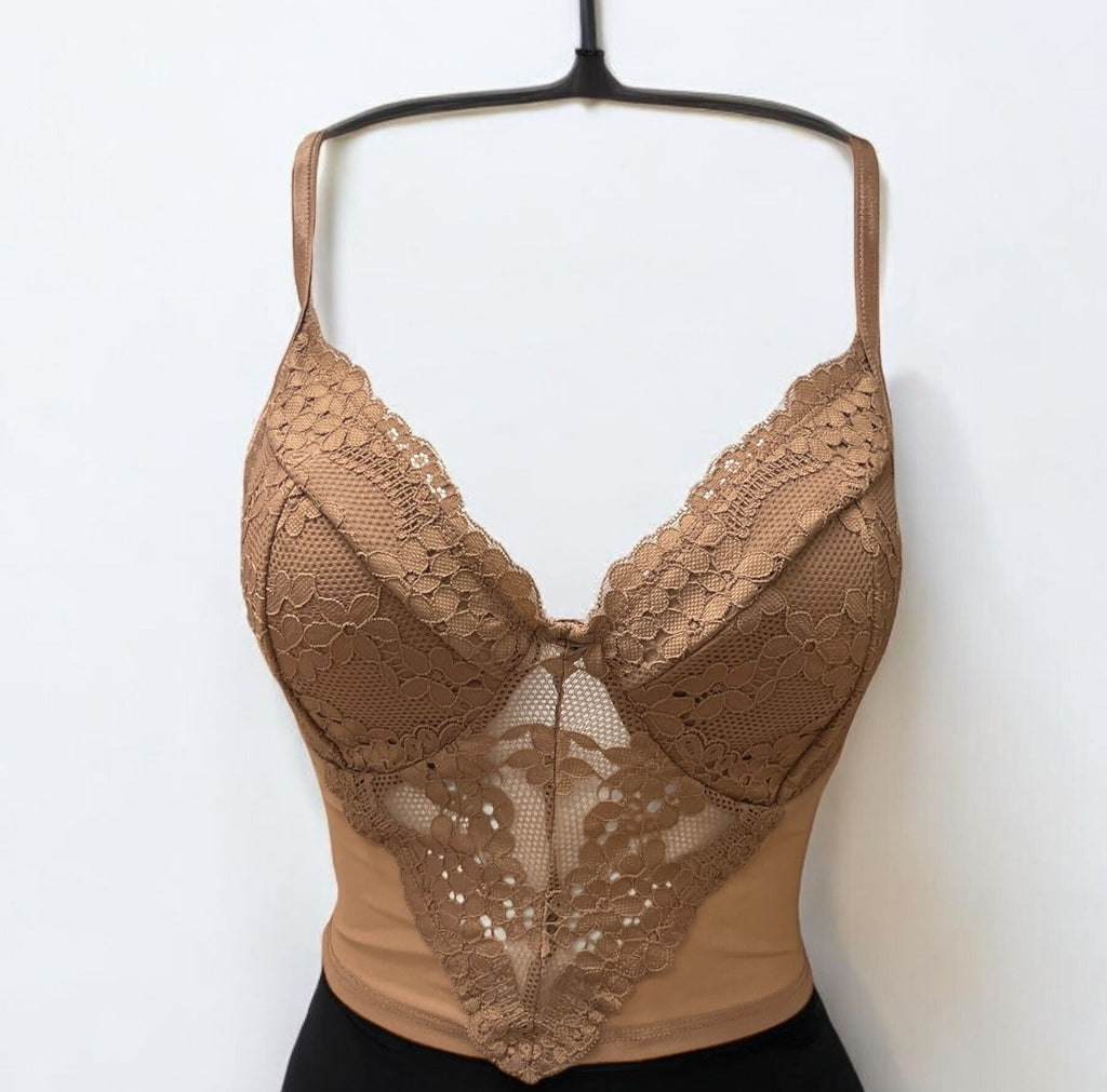 Floral Lace Pattern Bralette Plus Bozzolo 11721