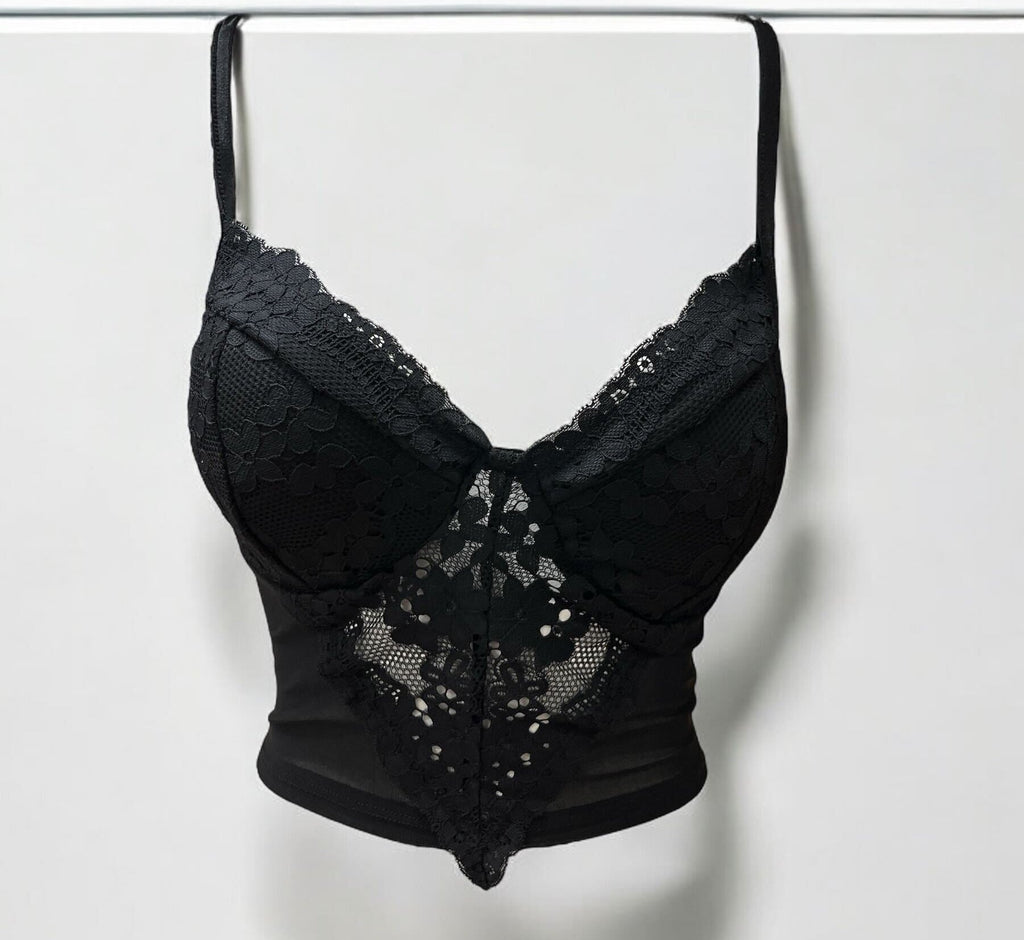 Floral Lace Pattern Bralette Plus Bozzolo 11721