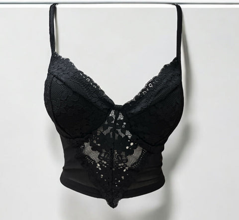 Floral Lace Pattern Bralette Plus Bozzolo 11721