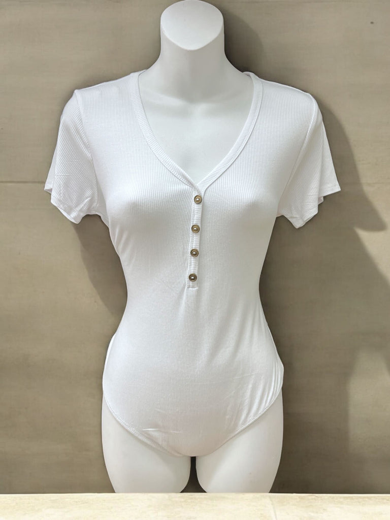 V-Neck Ribbed Bodysuit Plus Bozzolo 11131