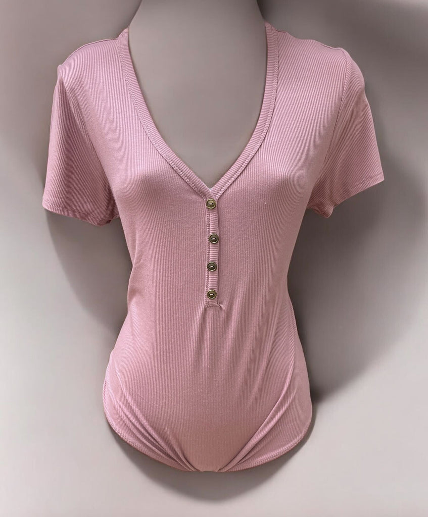 V-Neck Ribbed Bodysuit Plus Bozzolo 11131