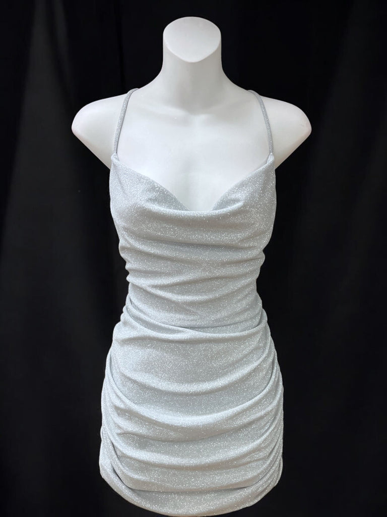 Ruched Metallic Shimmer Dress Cristina 1553