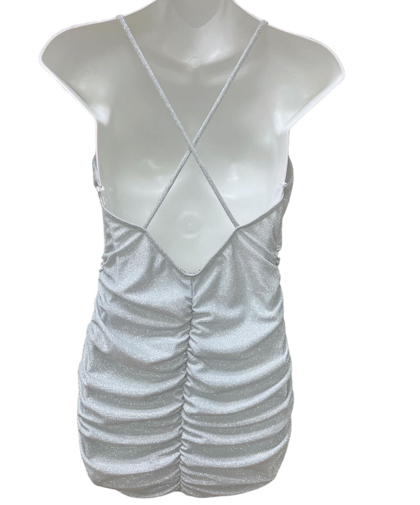 Ruched Metallic Shimmer Dress Cristina 1553