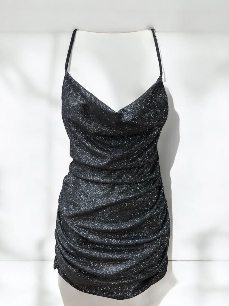 Ruched Metallic Shimmer Dress Cristina 1553