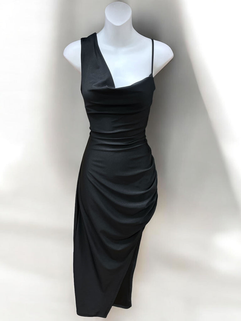 Asymmetrical Strap Bodycon Dress Cristina 1576