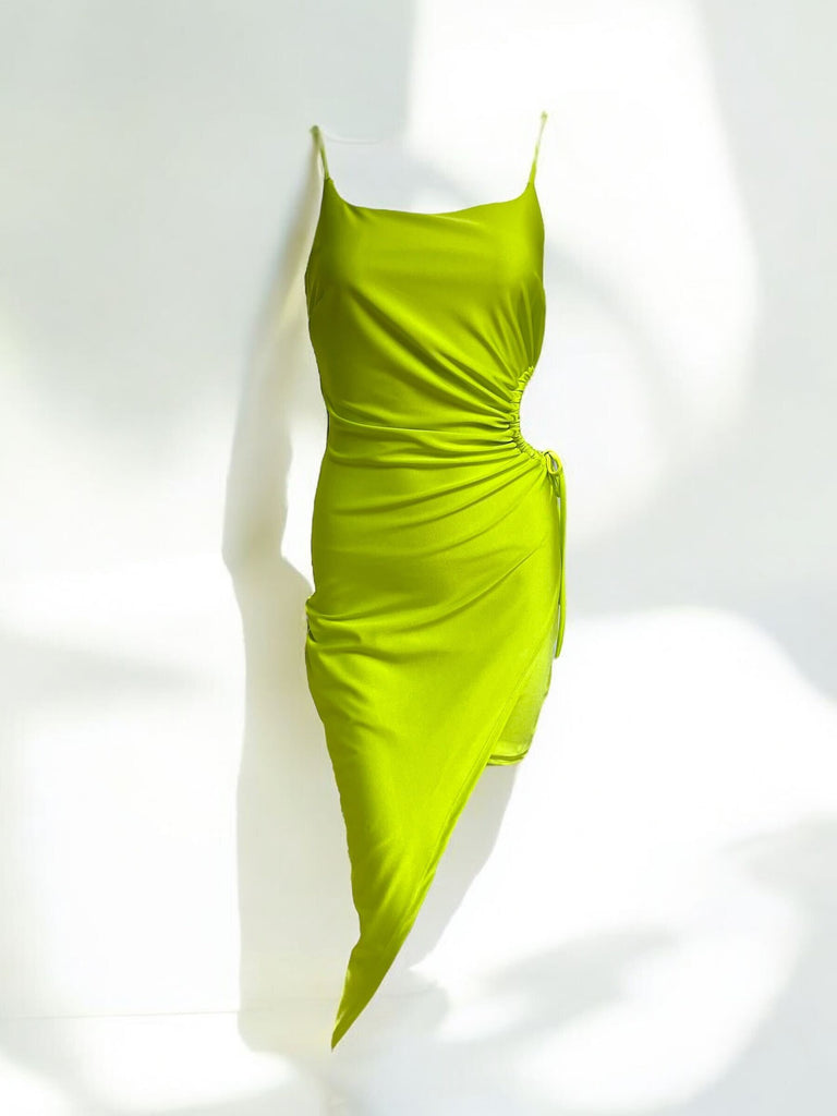 Spaghetti Strap Dress w/ Side String 1563 ( FINAL SALE )