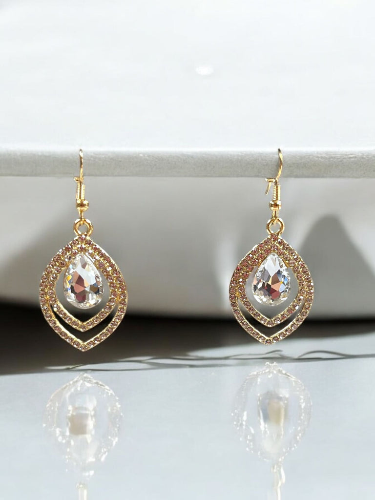 Teardrop Rhinestone Earrings