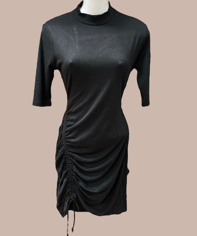 Elbow Sleeve Mock Neck Dress 44722