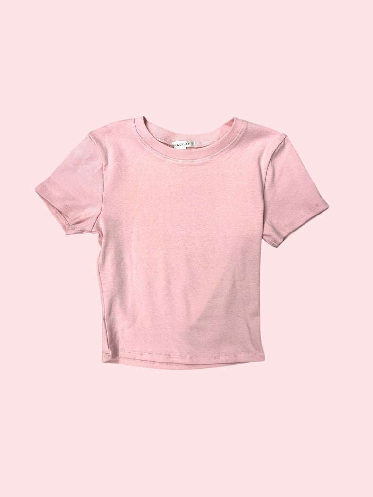 Crew Neck Short Sleeve Crop Top 12768