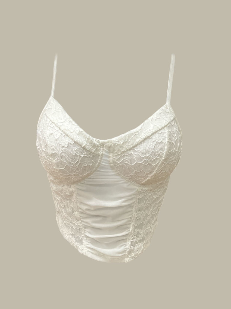 Lace & Mesh Cropped Cami 21429