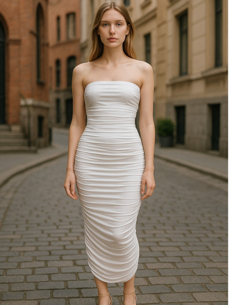 Tube Top Mesh Dress 1447