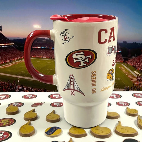 SF 49ers Coffee Tumbler 19oz