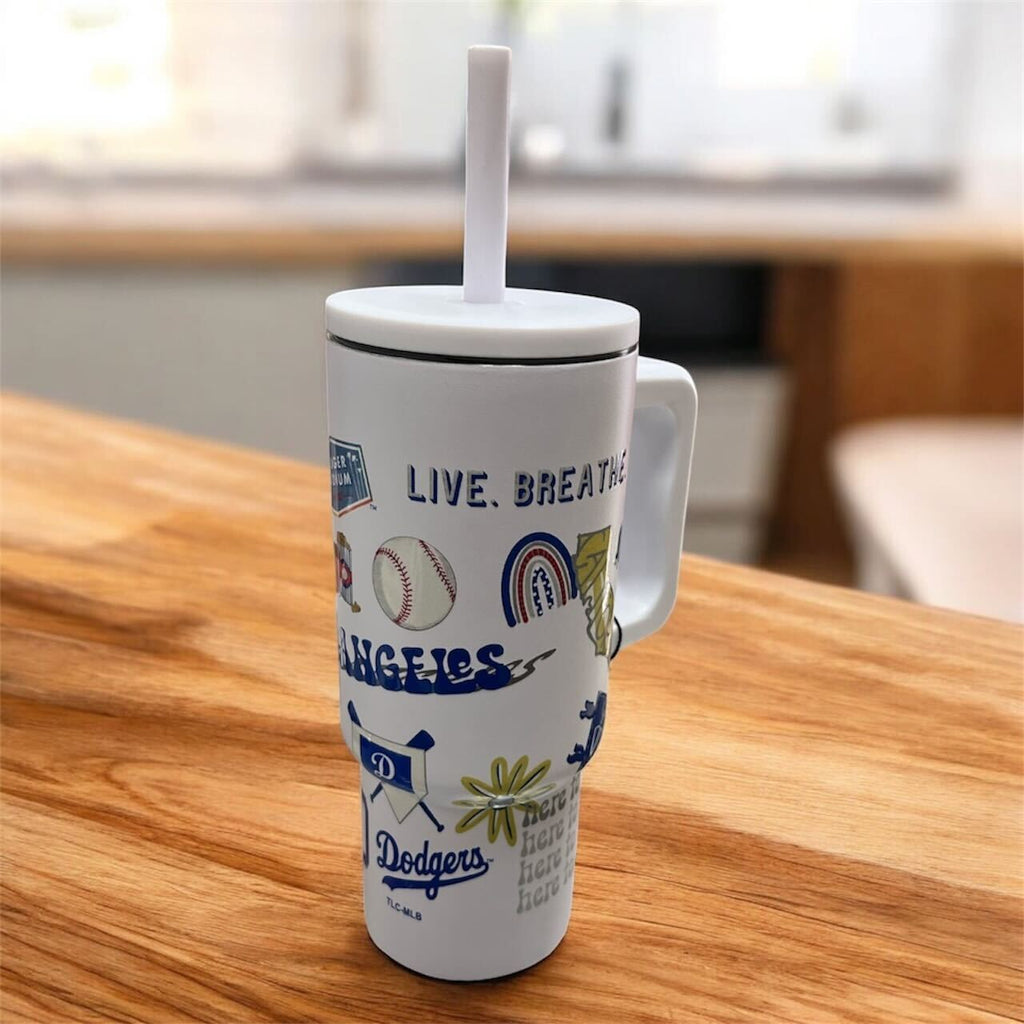 LA Dodgers White Tumbler w/ Loco Design