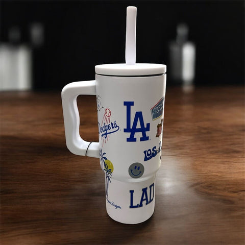 LA Dodgers White Tumbler w/ Loco Design