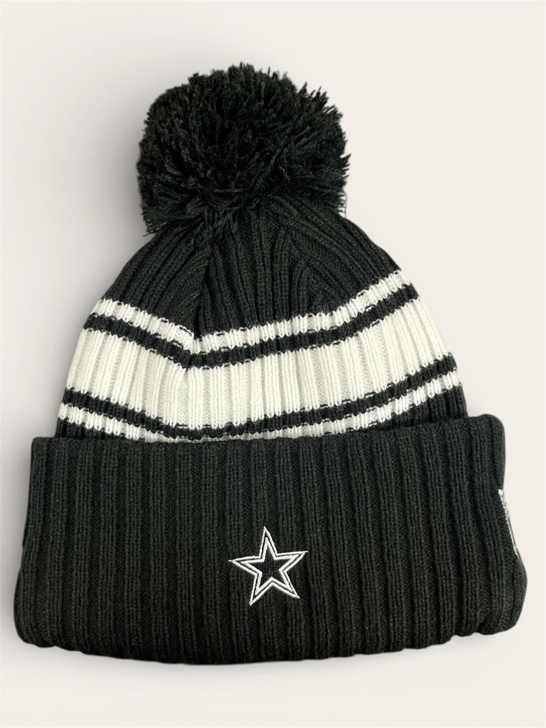 Cowboys Black/White '22 Sport Knit Pom Beanie