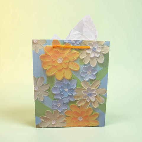 Flower Print Pattern Gift Bag