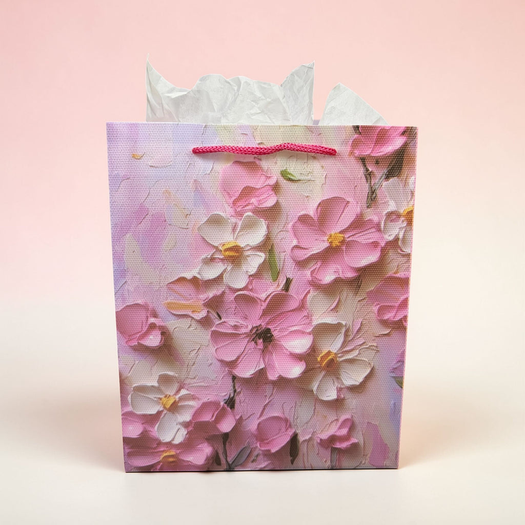 Flower Print Pattern Gift Bag