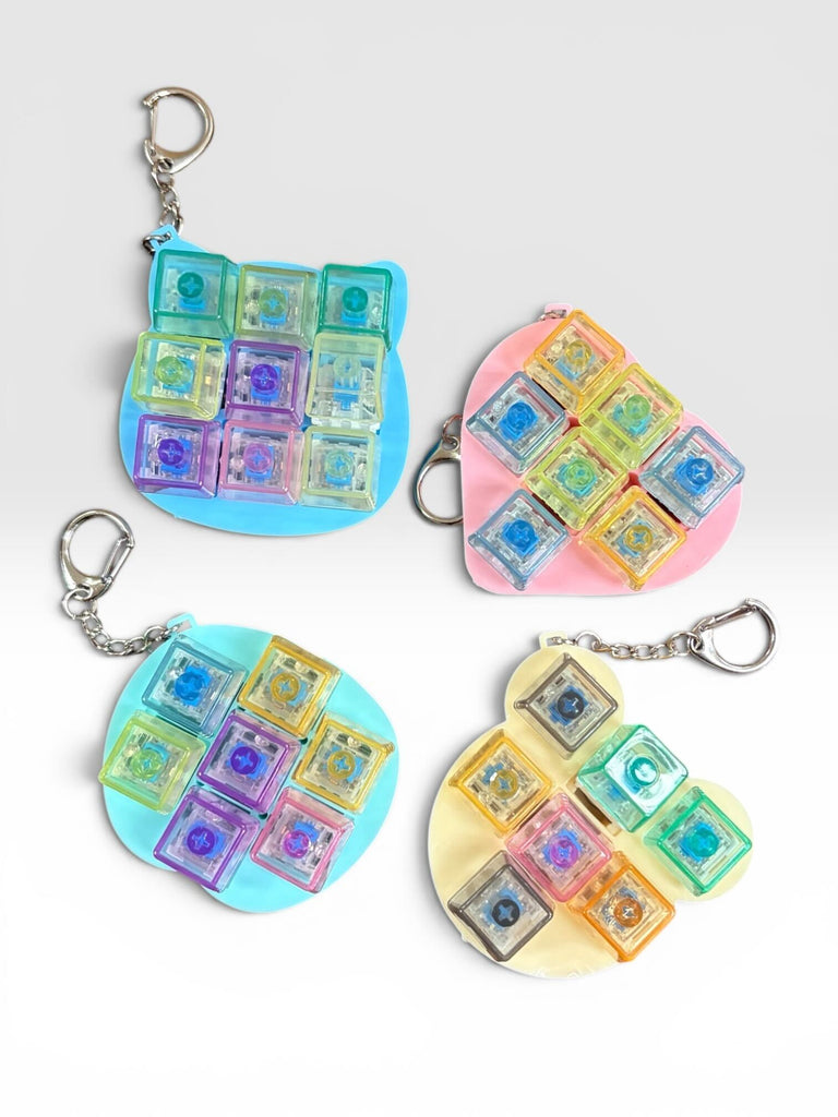 Keyboard Fidget Light Up keychain