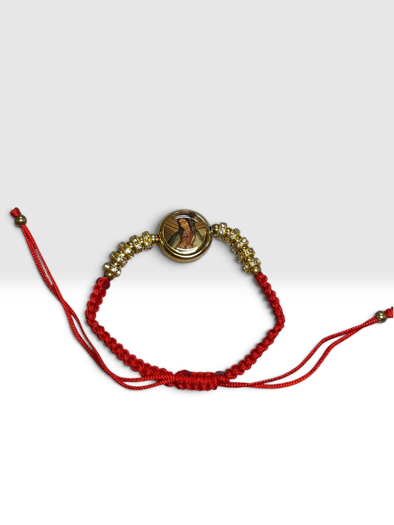Virgin Mary Rhinestone Bracelet