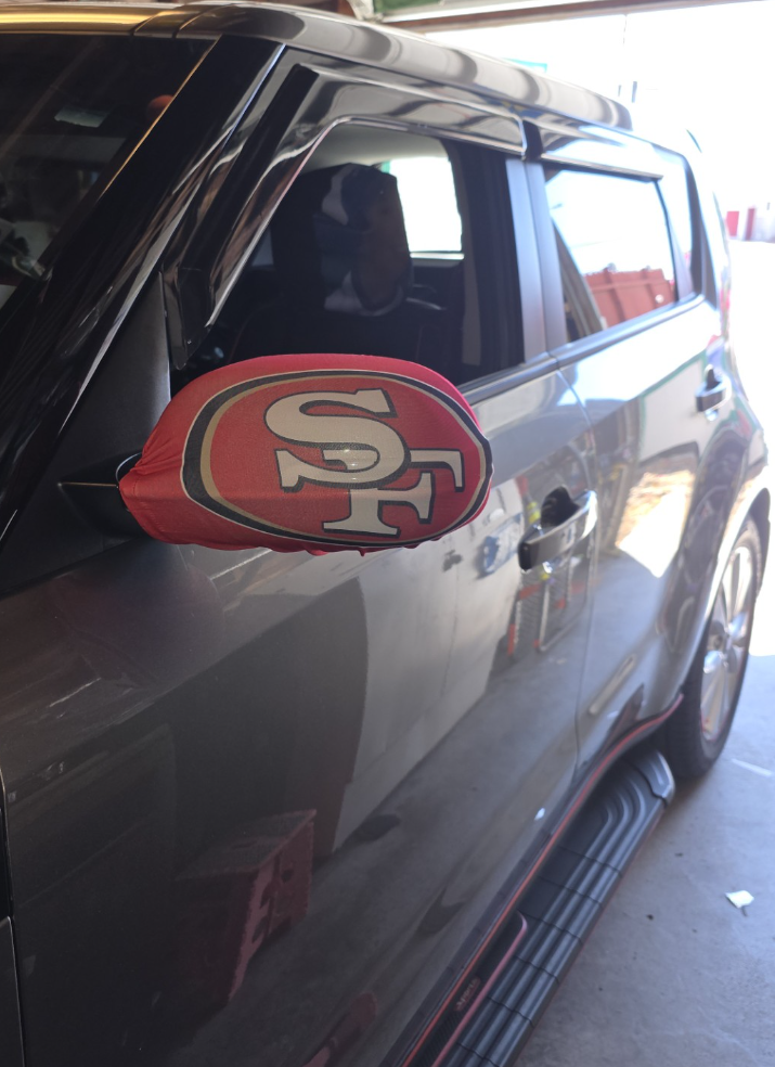 SF 49ers Side View Mirror Covers