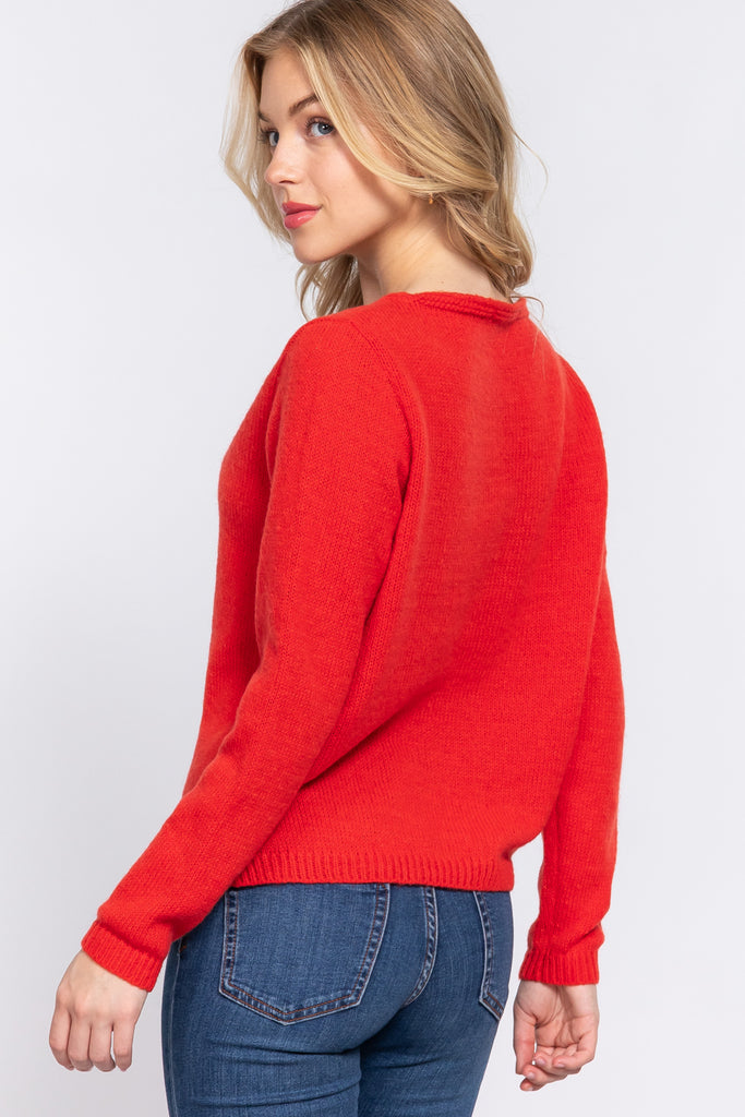 V-Neck X Strap Sweater 13699
