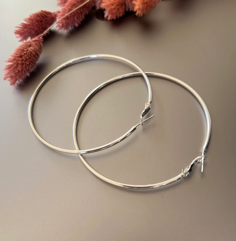 Solid Hoop Earrings 3 Pairs