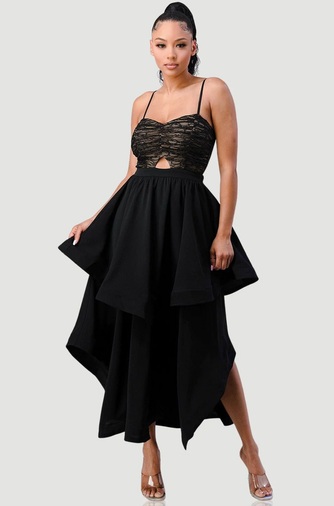 Laced Cut-Out Midi Dress 71441