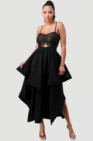 Laced Cut-Out Midi Dress 71441